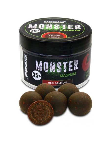 Haldorado MONSTER Magnum 35+ mm Red Salmon Coated Hookbaits Ummantelt Extra Intensive Premium Collection-Köder-JJ-Fishing