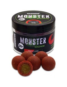 Haldorado MONSTER Magnum 35+ mm Spicy Liver Coated Hookbaits Ummantelt Extra Intensive Premium Collection-Köder-JJ-Fishing