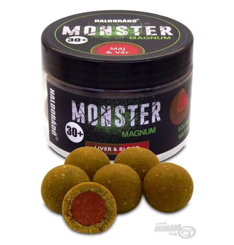 Haldorado MONSTER Magnum 30+ mm Blood & Liver Coated Hookbaits Ummantelt Extra Intensive Premium Collection-Köder-JJ-Fishing