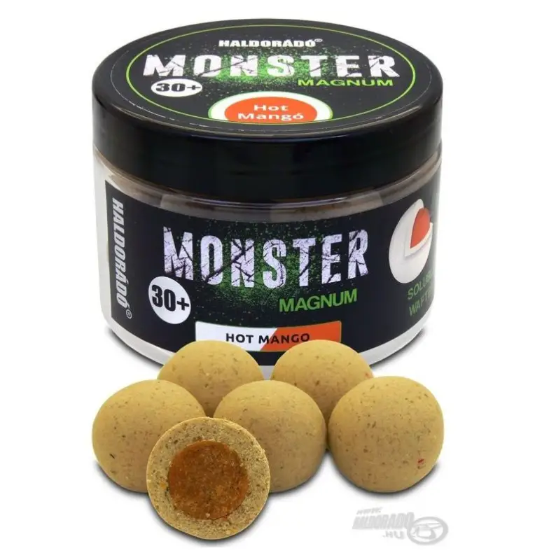 Haldorado MONSTER Magnum 30+ mm Hot Mango Coated Hookbaits Ummantelt Extra Intensive Premium Collection-Köder-JJ-Fishing