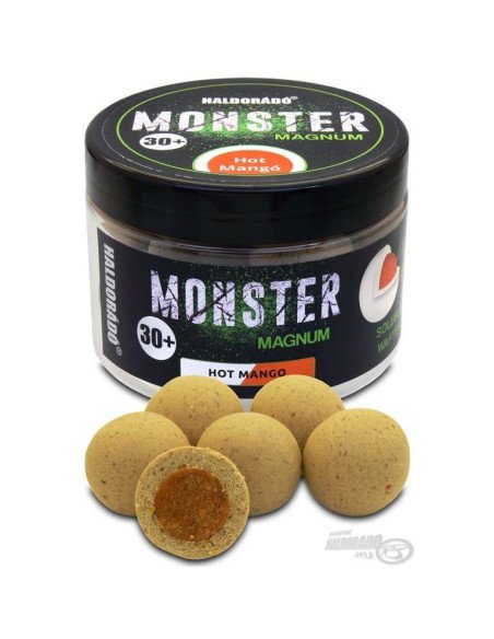 Haldorado MONSTER Magnum 30+ mm Hot Mango Coated Hookbaits Ummantelt Extra Intensive Premium Collection-Köder-JJ-Fishing