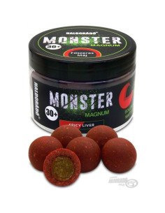 Haldorado MONSTER Magnum 30+ mm Spicy Liver Coated Hookbaits Ummantelt Extra Intensive Premium Collection-Köder-JJ-Fishing