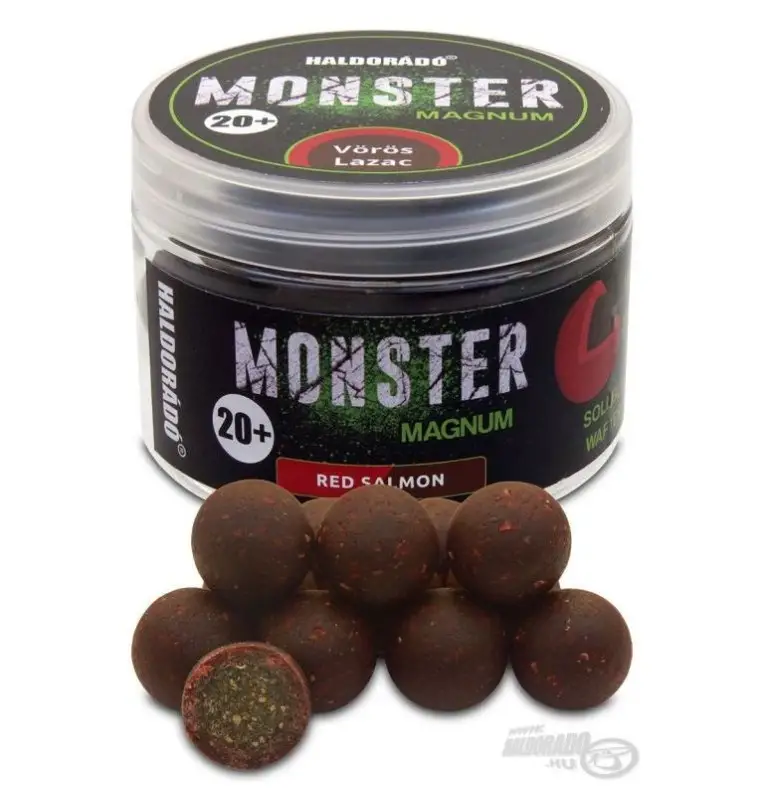 Haldorado MONSTER Magnum 20+ mm Red Salmon Coated Hookbaits Ummantelt Extra Intensive Premium Collection-Köder-JJ-Fishing