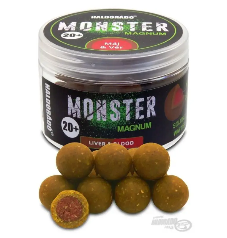 Haldorado MONSTER Magnum 20+ mm Blood & Liver Coated Hookbaits Ummantelt Extra Intensive Premium Collection-Köder-JJ-Fishing