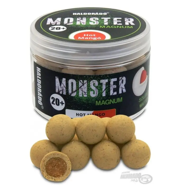 Haldorado MONSTER Magnum 20+ mm Hot Mango Coated Hookbaits Ummantelt Extra Intensive Premium Collection-Köder-JJ-Fishing