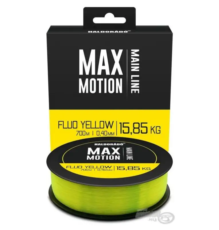 Haldorado MAX MOTION Schnur Fluo Yellow 0,40 mm / 700 m 15,85Kg Tragkraft Monofile Angelschnur Premium Qualität-Endtackle-JJ-...