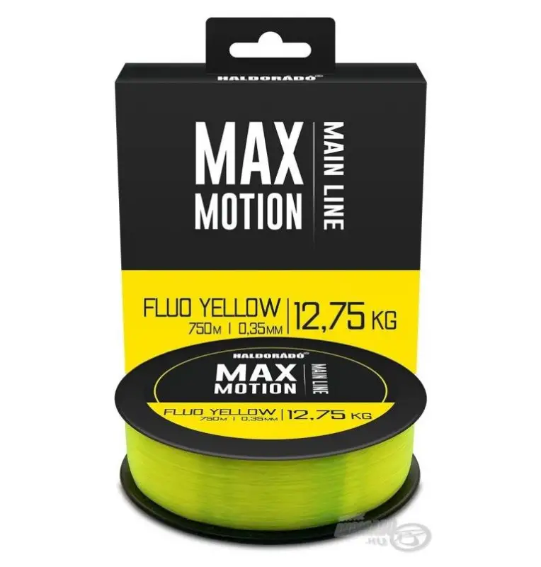 Haldorado MAX MOTION Schnur Fluo Yellow 0,35 mm / 750 m 12,75Kg Trangkraft Monofile Angelschnur Premium Qualität-Endtackle-JJ...