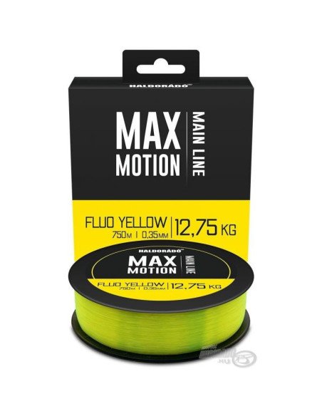 Haldorado MAX MOTION Schnur Fluo Yellow 0,35 mm / 750 m 12,75Kg Trangkraft Monofile Angelschnur Premium Qualität-Endtackle-JJ...