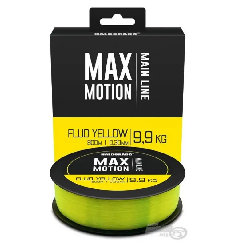 Haldorado MAX MOTION Schnur Fluo Yellow 0,30 mm / 800 m 9,9Kg Trangkraft Monofile Angelschnur Premium Qualität-Endtackle-JJ-F...