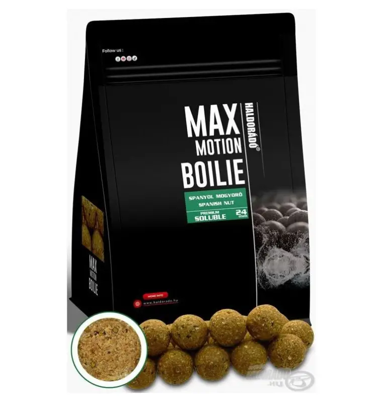 Haldorado Max Motion SOLUBLE Spanische Haselnuss 24mm 800g Boilies Extra Intensive Fast Action Premium Collection-Köder-JJ-Fi...