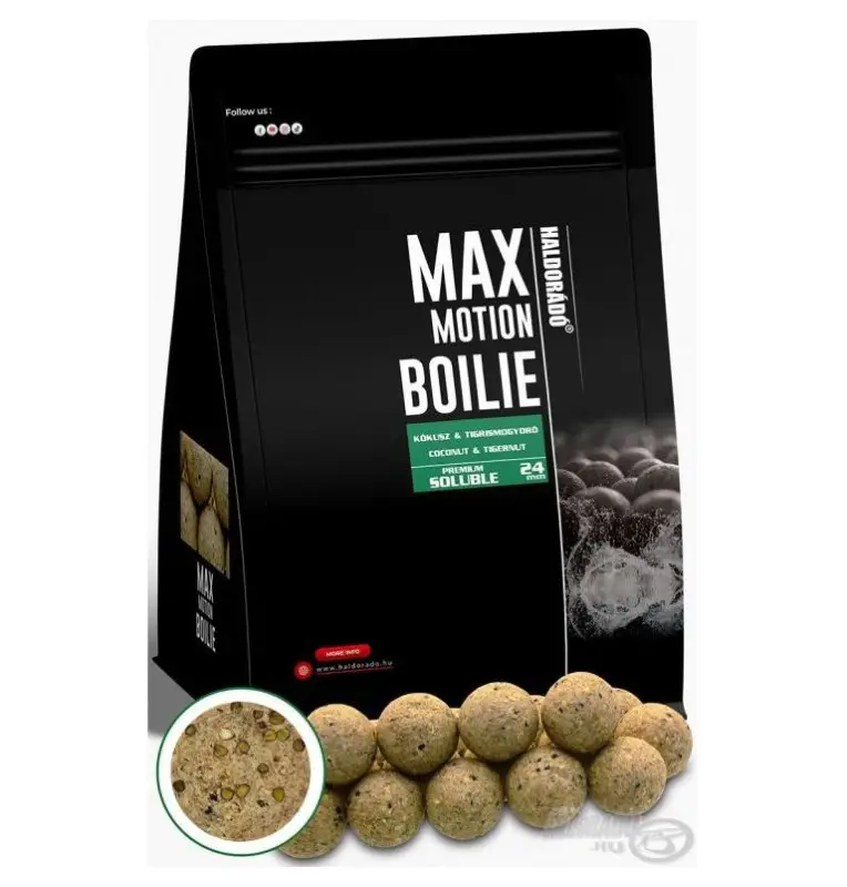 Haldorado Max Motion SOLUBLE Coconut & Tigernut 24mm 800g Boilies Extra Intensive Fast Action Premium Collection-Köder-JJ-Fis...
