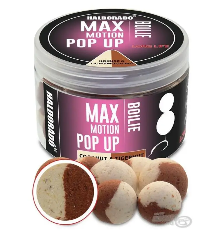 Haldorado Max Motion Pop Up Coconut & Tigernut 16 - 20mm Boilies Extra Intensive Premium Collection-Köder-JJ-Fishing