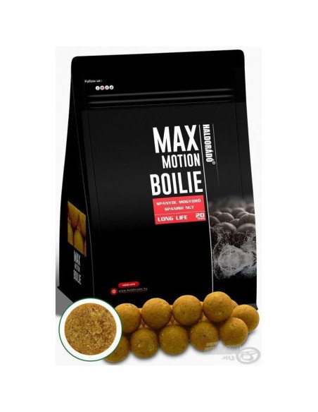 Haldorado Max Motion Long Life Spanische Haselnuss 20mm 800g Boilies Extra Intensive Premium Collection-Köder-JJ-Fishing
