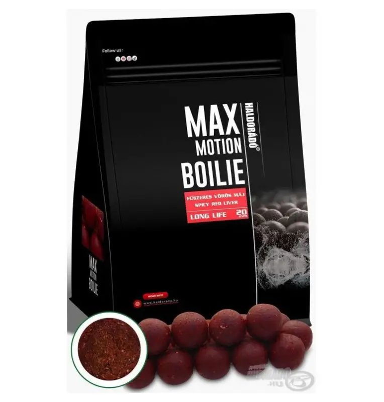 Haldorado Max Motion Long Life Spicy Red Liver 20mm 800g Boilies Extra Intensive Premium Collection-Köder-JJ-Fishing