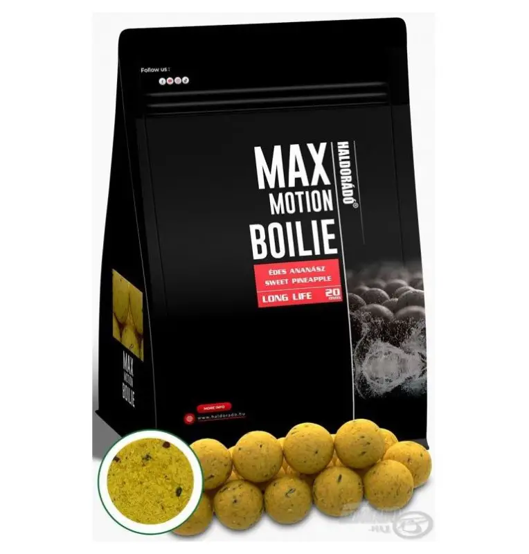 Haldorado Max Motion Long Life Sweet Pineapple 20mm 800g Boilies Extra Intensive Premium Collection-Köder-JJ-Fishing