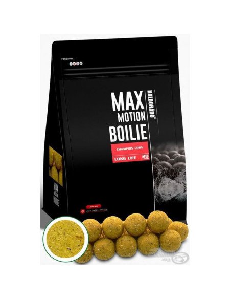 Haldorado Max Motion Long Life Champion Corn 20mm 800g Boilies Extra Intensive Premium Collection-Köder-JJ-Fishing