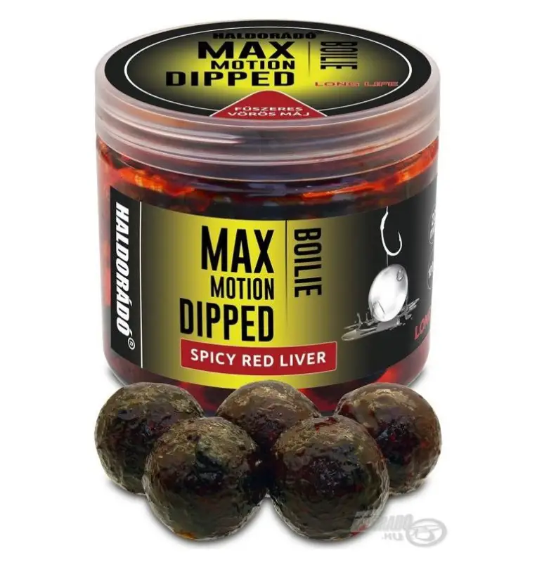 Haldorado Max Motion Dipped Hookbaits Spicy Red Liver 20mm Boilies Extra Intensive Inserted Premium Collection-Köder-JJ-Fishing