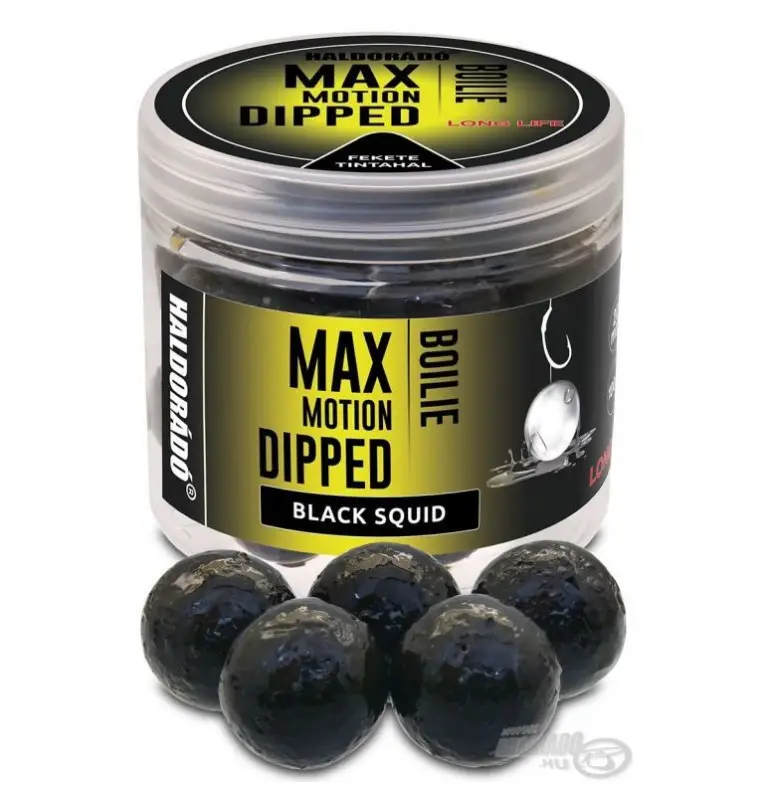 Haldorado Max Motion Dipped Hookbaits Black Squid 20mm Boilies Extra Intensive Inserted Premium Collection-Köder-JJ-Fishing