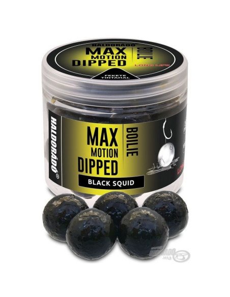 Haldorado Max Motion Dipped Hookbaits Black Squid 20mm Boilies Extra Intensive Inserted Premium Collection-Köder-JJ-Fishing