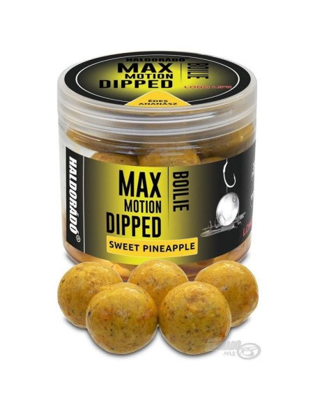 Haldorado Max Motion Dipped Hookbaits Sweet Pineapple 20mm Boilies Extra Intensive Inserted Premium Collection-Köder-JJ-Fishing
