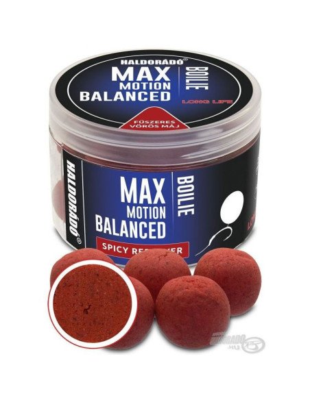 Haldorado Max Motion Balanced Hookbaits Spicy Red Liver 20mm Boilies Extra Intensive Premium Collection-Köder-JJ-Fishing