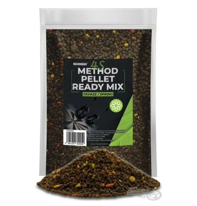 Haldorado 4S Ready Mix Frühling Method Pellet 2-4mm Vorgefeuchtet Groundbait Feeder-Köder-JJ-Fishing
