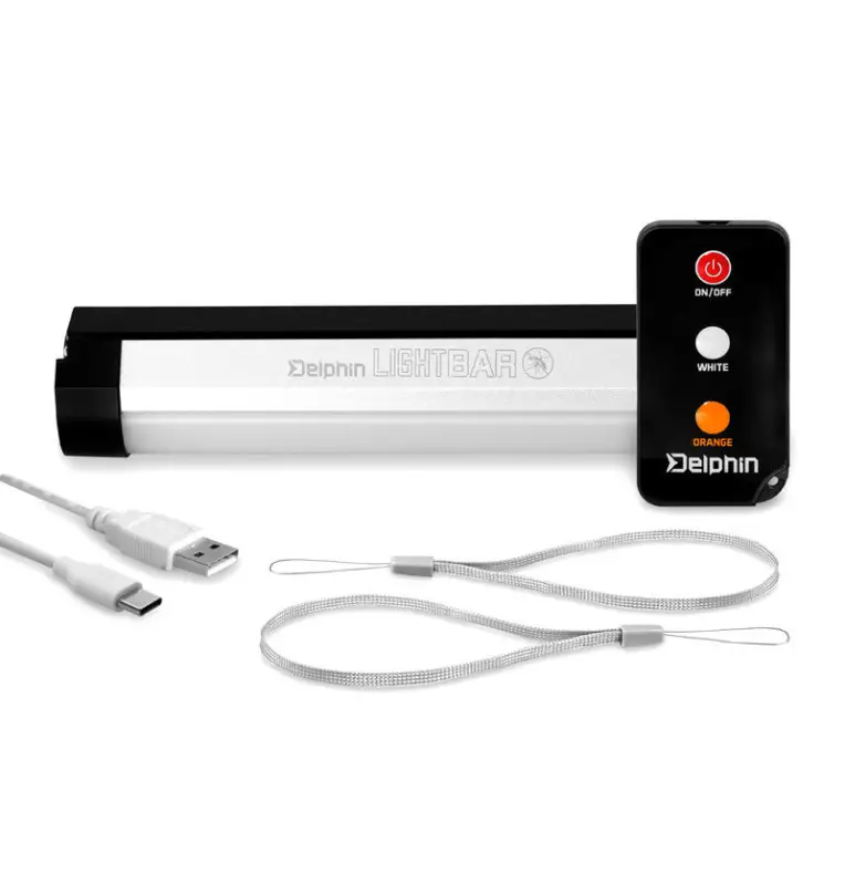 Delphin LightBAR UC Bivvy Light mit Fernbedienung 5700K 2000mAH Anti Insekten Orange Light-Tackle & Co-JJ-Fishing