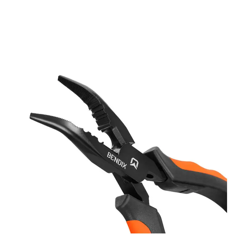 Delphin BENDIX 16 cm Multifunktionszange Gebogene Spitze Spinnfischen Hakenlöser-Angelzubehör-JJ-Fishing