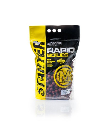 Mivardi Rapid Starter Boilies Hot Spice 24mm 3500g - Feed Range Edition Extra Hot-Köder-JJ-Fishing