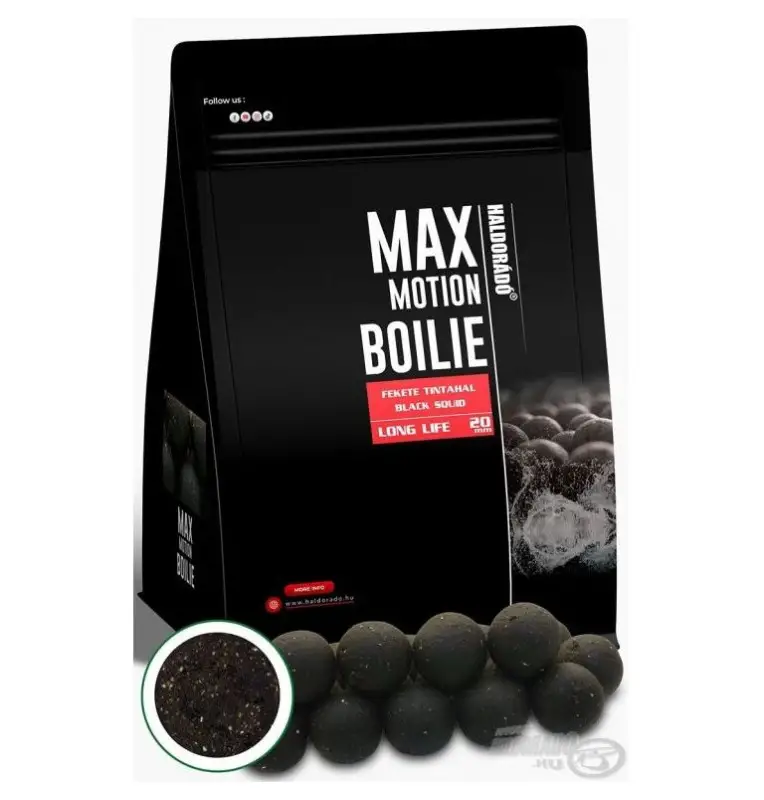 Haldorado Max Motion Long Life Black Squid 20mm 800g Boilies Extra Intensive Premium Collection-Köder-JJ-Fishing