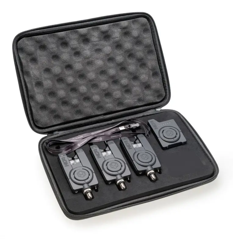Mivardi MCA Wireless 3+1 Funkbissanzeiger Set mit Tasche Farbtausch-Tackle & Co-JJ-Fishing