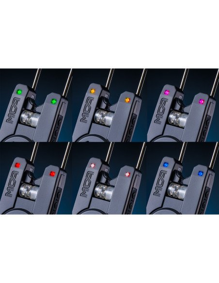 Mivardi MCA Wireless 2+1 Funkbissanzeiger Set mit Tasche Farbtausch-Tackle & Co-JJ-Fishing