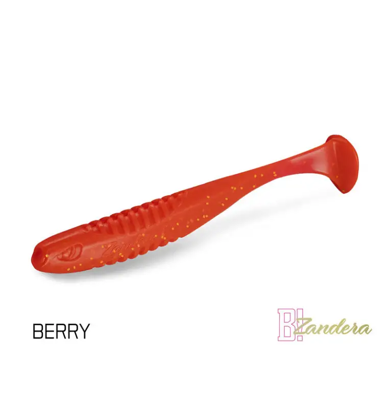 Delphin ZANDERA FlexiFLOAT BERRY 12cm UV Active Gummifisch Zander Special Köder 5 Stk.-Köder-JJ-Fishing