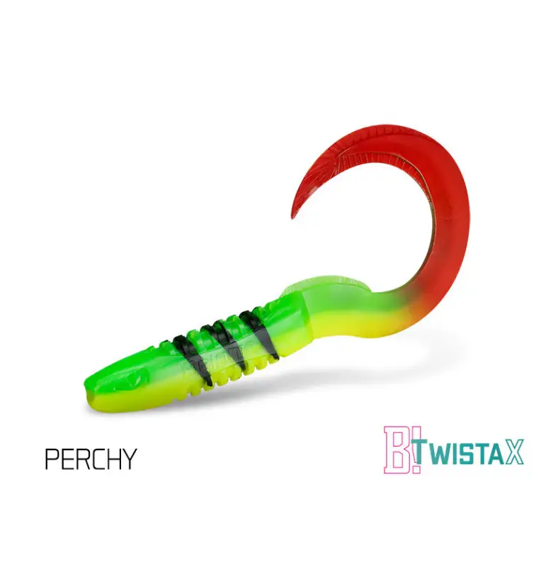 Delphin TwistaX Eeltail PERCHY 15cm UV Active Twister Eal 5 Stk. Gummifisch Spinnköder-Köder-JJ-Fishing