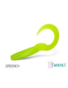 Delphin TwistaX Eeltail GREENCH 15cm UV Active Twister Eal 5 Stk. Gummifisch Spinnköder-Köder-JJ-Fishing