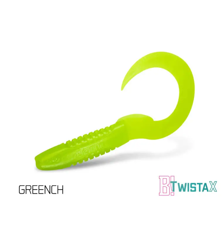 Delphin TwistaX Eeltail GREENCH 15cm UV Active Twister Eal 5 Stk. Gummifisch Spinnköder-Köder-JJ-Fishing