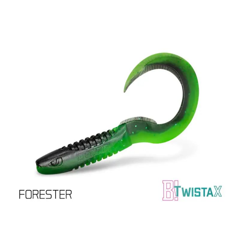 Delphin TwistaX Eeltail FORESTER 15cm UV Active Twister Eal 5 Stk. Gummifisch Spinnköder-Köder-JJ-Fishing