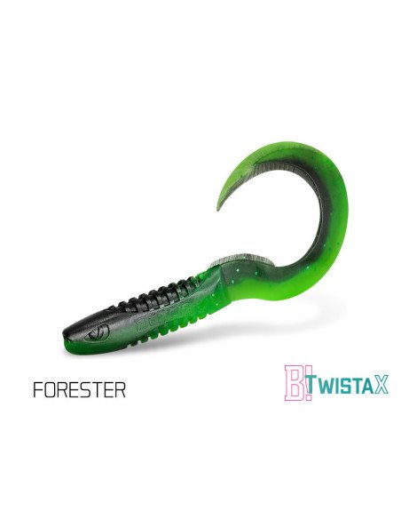 Delphin TwistaX Eeltail FORESTER 15cm UV Active Twister Eal 5 Stk. Gummifisch Spinnköder-Köder-JJ-Fishing