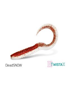 Delphin TwistaX Eeltail DEADSNOW 15cm UV Active Twister Eal 5 Stk. Gummifisch Spinnköder-Köder-JJ-Fishing