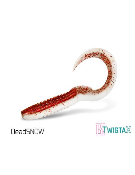 Delphin TwistaX Eeltail DEADSNOW 15cm UV Active Twister Eal 5 Stk. Gummifisch Spinnköder-Köder-JJ-Fishing