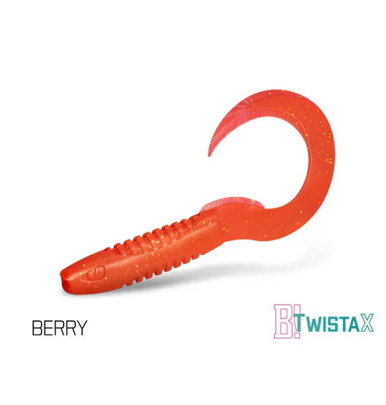 Delphin TwistaX Eeltail BERRY 15cm UV Active Twister Eel 5 Stk. Gummifisch Spinnköder-Köder-JJ-Fishing