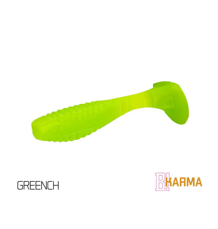 Delphin Karma UV Active GREENCH 10cm 5 Stück Länge Active Salted Gummifische-Köder-JJ-Fishing