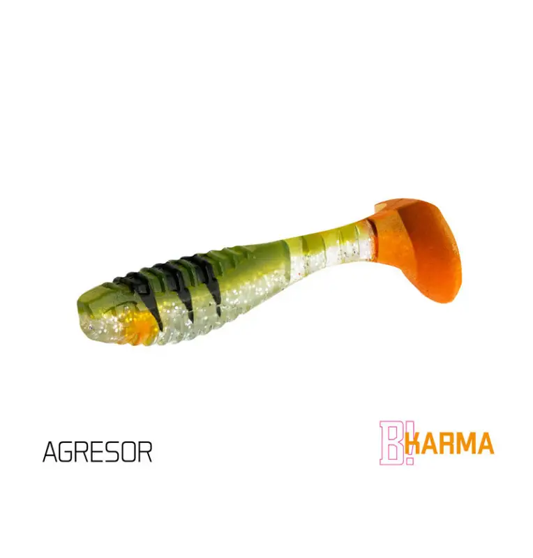 Delphin Karma UV Active AGRESOR 10cm 5 Stück Länge Active Salted Gummifische-Köder-JJ-Fishing