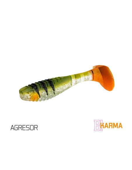 Delphin Karma UV Active AGRESOR 10cm 5 Stück Länge Active Salted Gummifische-Köder-JJ-Fishing