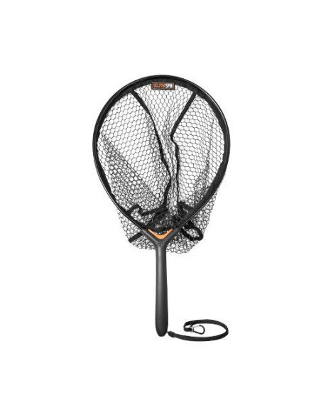 Delphin SPIN-R Rubber Net 50x40cm Raubfischkescher Spinnkescher Gummi Netz-Tackle & Co-JJ-Fishing