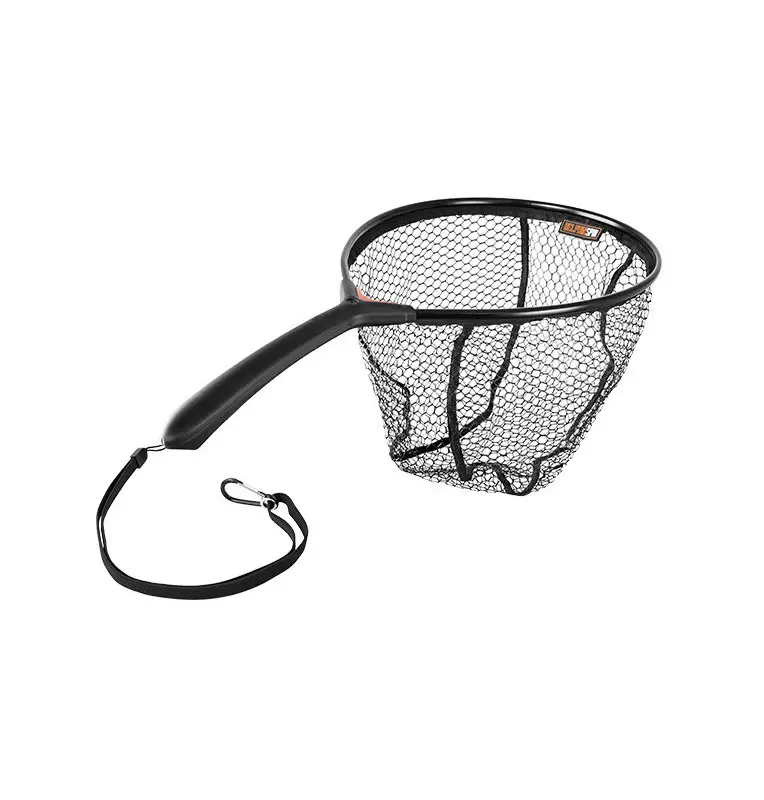 Delphin SPIN-R Rubber Net 50x40cm Raubfischkescher Spinnkescher Gummi Netz-Tackle & Co-JJ-Fishing