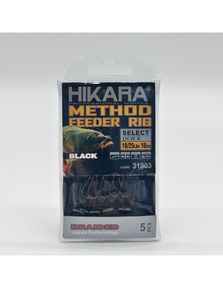 Traper Hikara Method Feeder Rig Nr. 10 25lbs Select Quick Vorfächer Angeln-Endtackle-JJ-Fishing