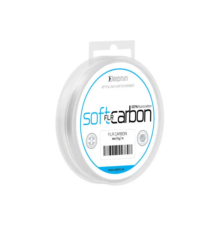 Delphin SOFT FLR CARBON 0,405mm 10,1kg 20m 100% Fluorocarbon Transparent Vorfachmaterial-Endtackle-JJ-Fishing