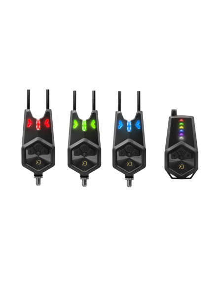 Delphin TECTON 3+1 Funk Bissanzeiger Set Premium Qualität mit Transporttasche-Tackle & Co-JJ-Fishing