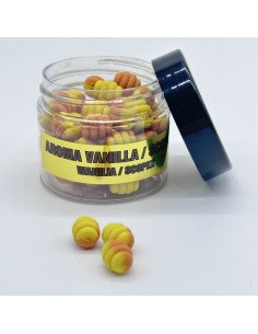 Traper Fluo Duo Color Maggot 8mm Vanille Scopex 25g UV Active-Bait-JJ-Fishing